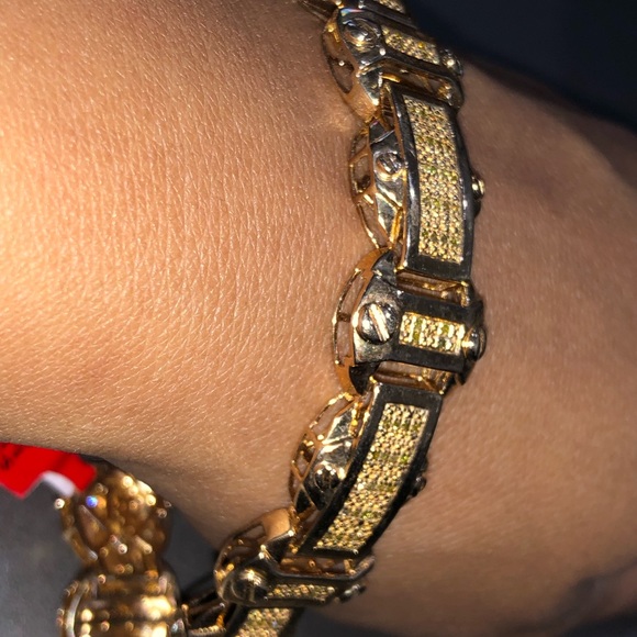 Real diamond custom made men bracelet unbeatable NOT CZ not fake best gift SALE - Picture 7 of 10